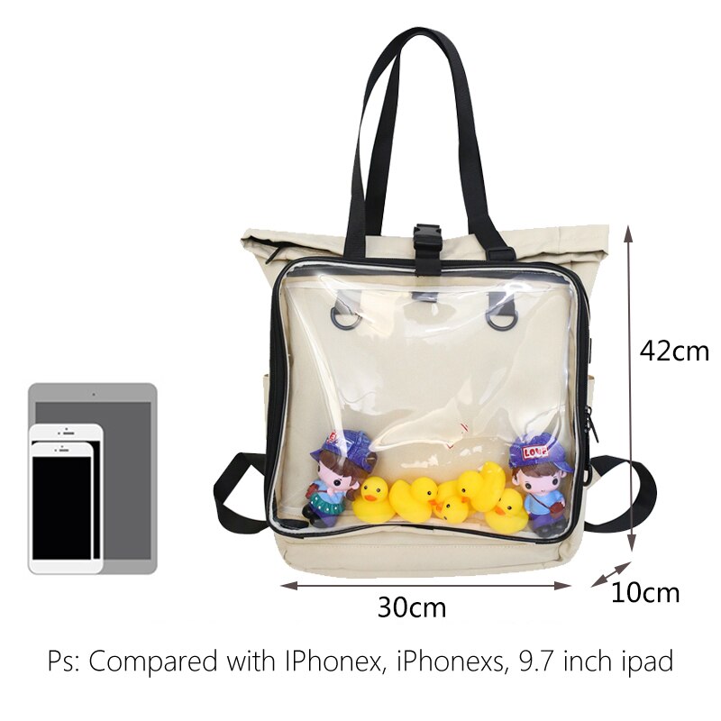 ita bag world Women Big Ita bag Backpack Clear Pocket With Large Display Layer School Bag Backpack Girl s