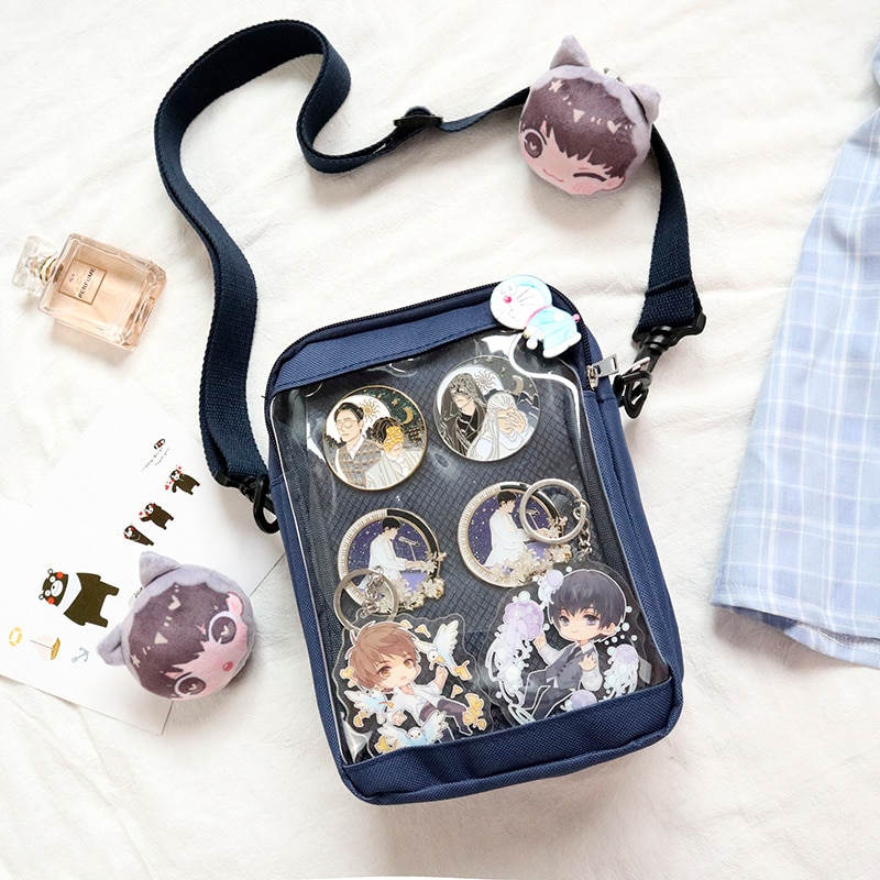 Harajuku Kawaii Transparency Itabag Mini Messenger Japanese Sweet Lolita Shoulder Ita Bag Anime Cosplay Canvas Badge 1 - Ita Bag World