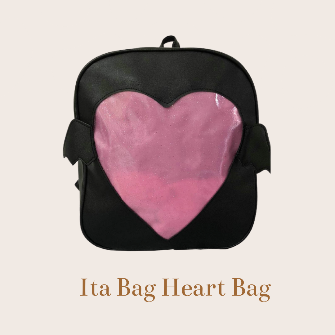 Y2k Heart Shape Denim Ita-Bag, Bag, Three Fleas in 2023