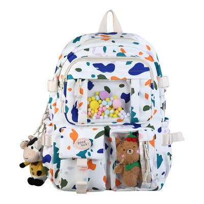 Cow pattern school bag 2021 Japanese ins style student school bag female vintage sense cute nylon 1.jpg 640x640 1 - Ita Bag World