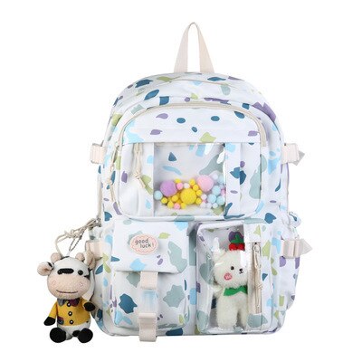Cow pattern school bag 2021 Japanese ins style student school bag female vintage sense cute nylon 2.jpg 640x640 2 - Ita Bag World