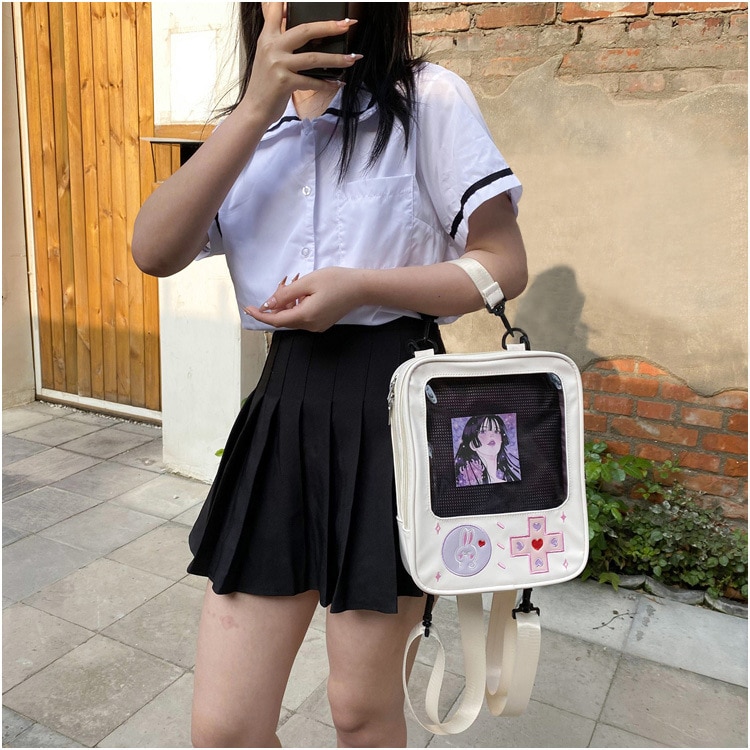 Cute Game Console Design Lolita Girls Shoulder bag Nylon Backpacks Casual Ladies 3 Way Ita Bag New Cartoon Student School bag