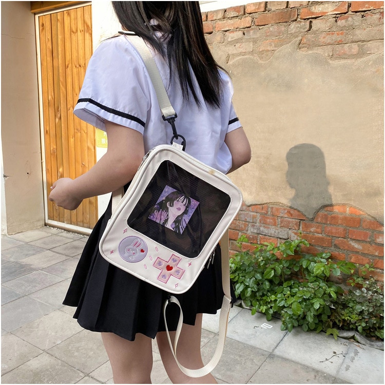 Cute Game Console Design Lolita Girls Shoulder bag Nylon Backpacks Casual Ladies 3 Way Ita Bag New Cartoon Student School bag
