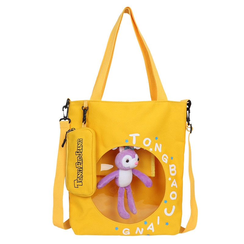 Ita Bag Shoulder Bag - Cartoon Doll Girl Canvas Itabag Shoulder Bag