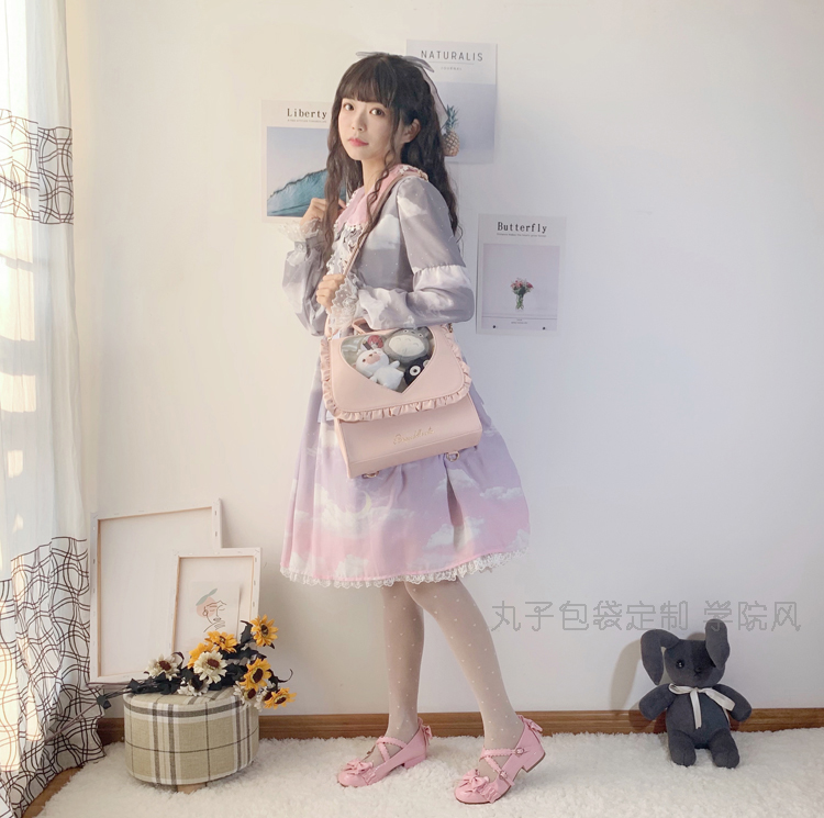 Ita Bag Shoulder Bag - Japanese Style Lolita Pink Heart Shape Mini Bag