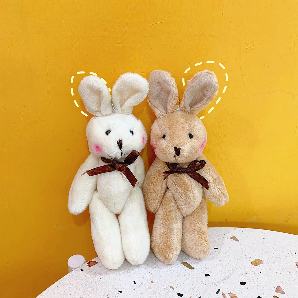 Trendy Fashion Lovely Cute Plush Doll Bear Keychain Animal Rabbit Bag Charms Pendant Toy Car Keyring Jewelry Party Gift Trinket